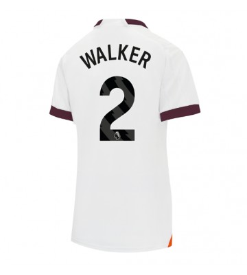 Manchester City Kyle Walker #2 Vieraspaita Naisten 2023-24 Lyhyet Hihat